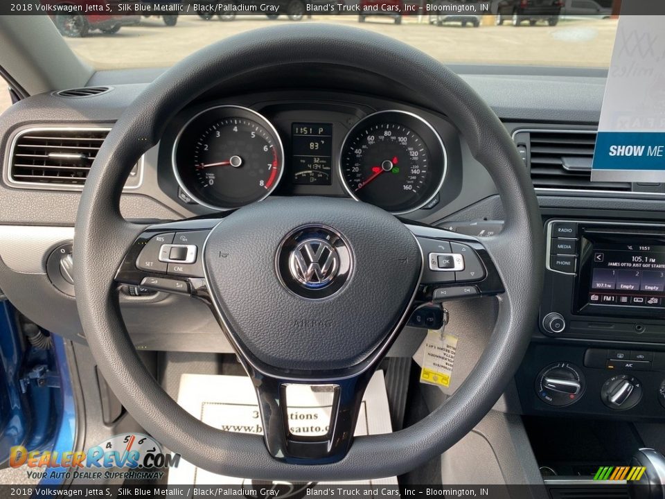 2018 Volkswagen Jetta S Silk Blue Metallic / Black/Palladium Gray Photo #14