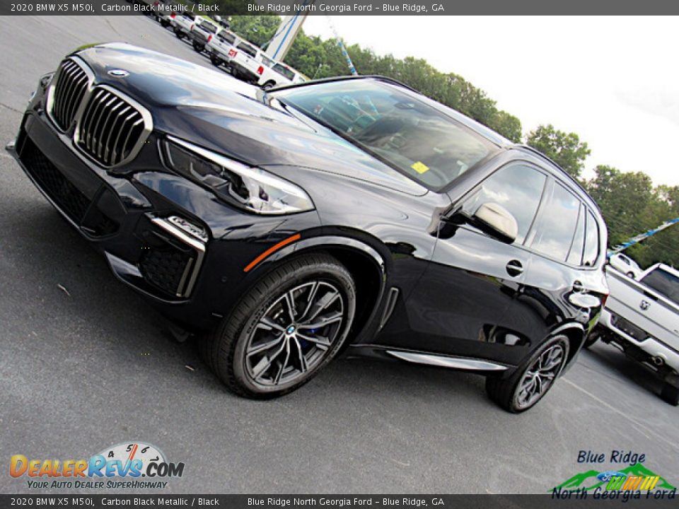 2020 BMW X5 M50i Carbon Black Metallic / Black Photo #29
