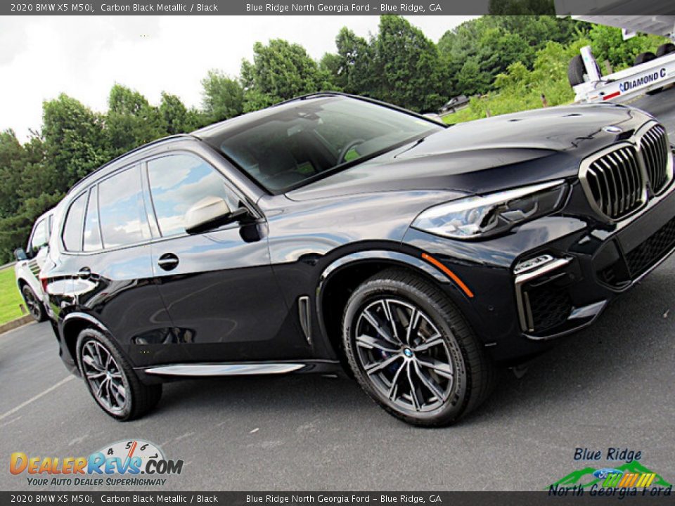 2020 BMW X5 M50i Carbon Black Metallic / Black Photo #30