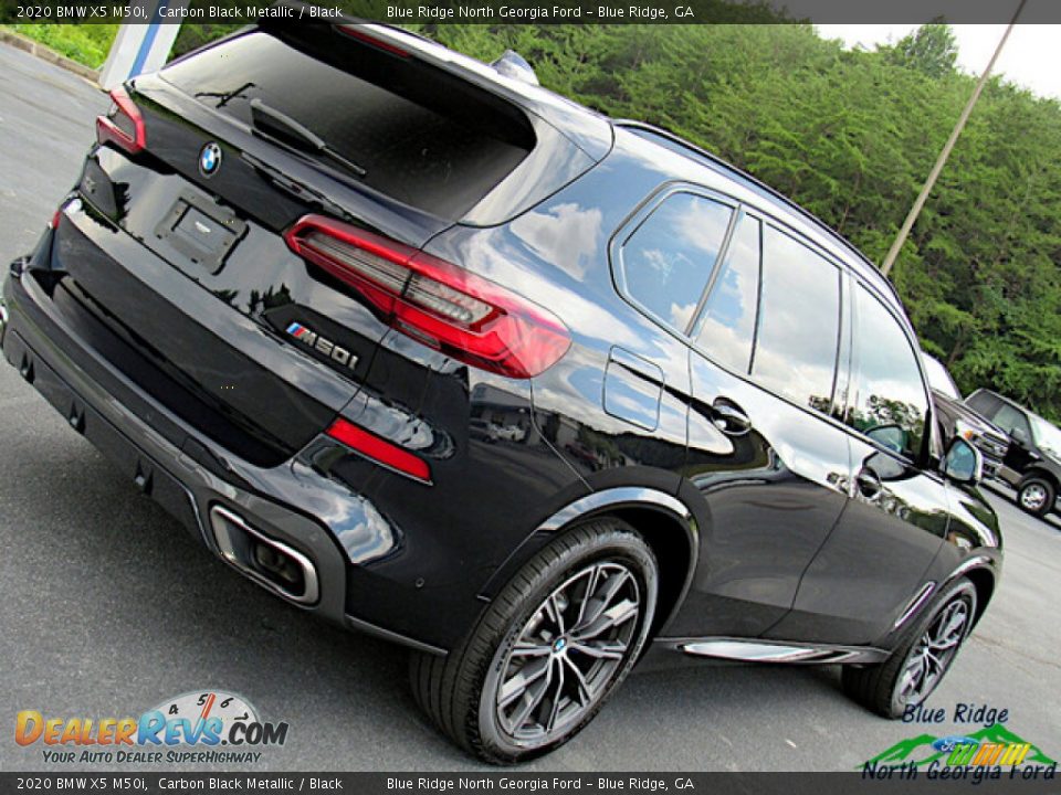 2020 BMW X5 M50i Carbon Black Metallic / Black Photo #31