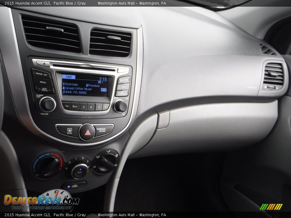 2015 Hyundai Accent GLS Pacific Blue / Gray Photo #14