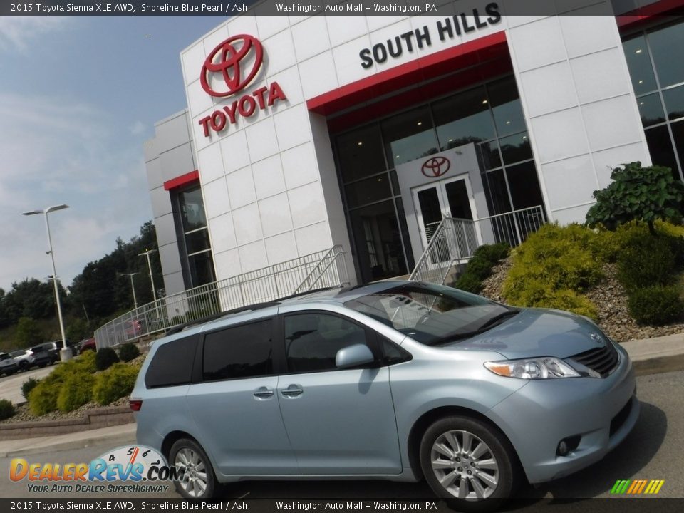 2015 Toyota Sienna XLE AWD Shoreline Blue Pearl / Ash Photo #2