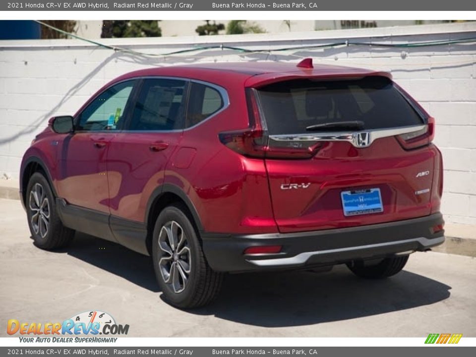 2021 Honda CR-V EX AWD Hybrid Radiant Red Metallic / Gray Photo #2