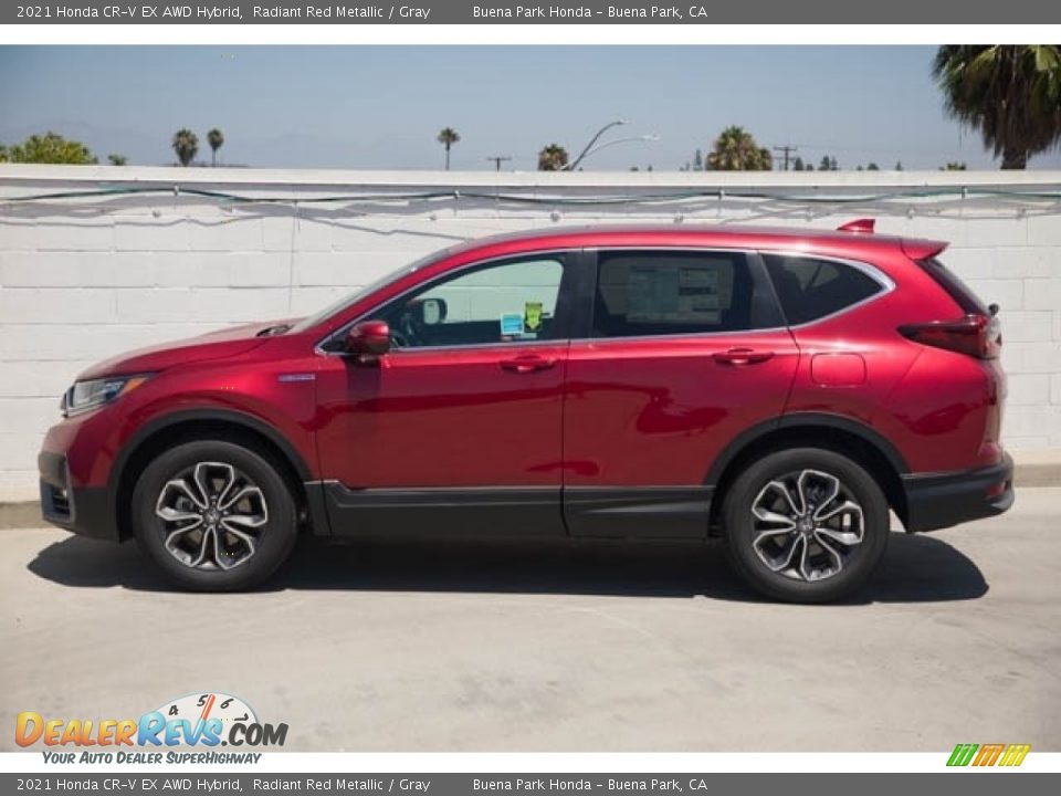 2021 Honda CR-V EX AWD Hybrid Radiant Red Metallic / Gray Photo #4