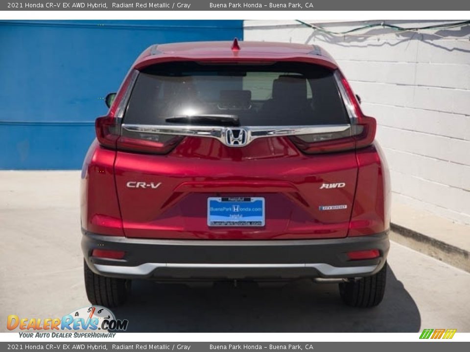 2021 Honda CR-V EX AWD Hybrid Radiant Red Metallic / Gray Photo #5