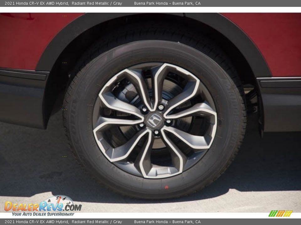2021 Honda CR-V EX AWD Hybrid Radiant Red Metallic / Gray Photo #8