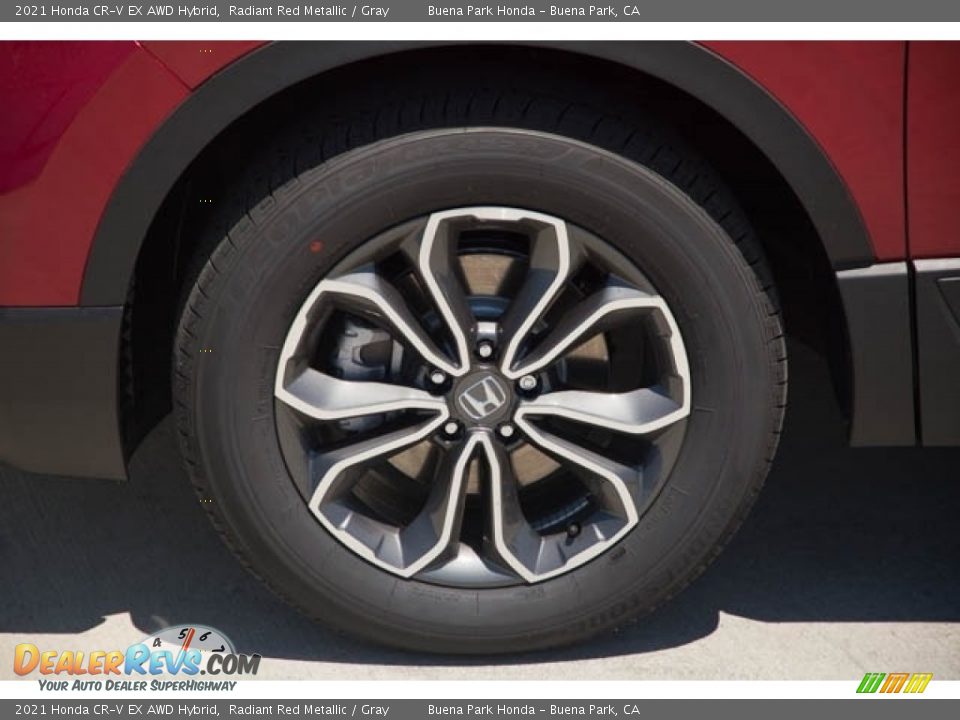 2021 Honda CR-V EX AWD Hybrid Radiant Red Metallic / Gray Photo #11