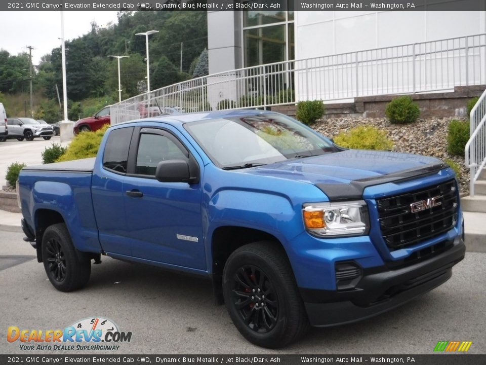 2021 GMC Canyon Elevation Extended Cab 4WD Dynamic Blue Metallic / Jet Black/Dark Ash Photo #1