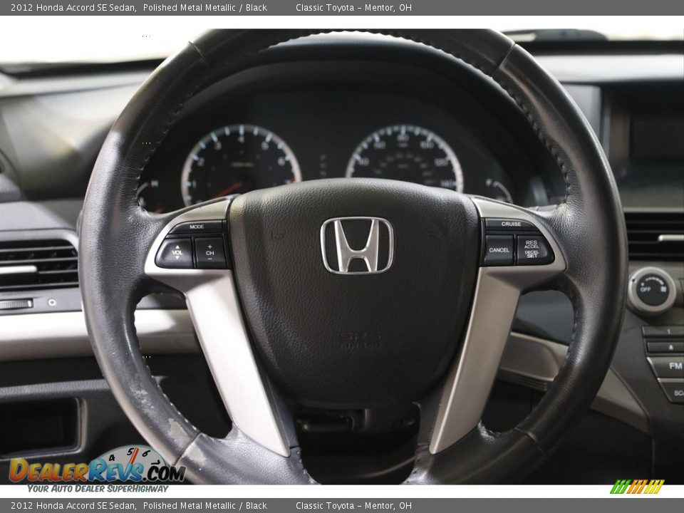 2012 Honda Accord SE Sedan Polished Metal Metallic / Black Photo #7