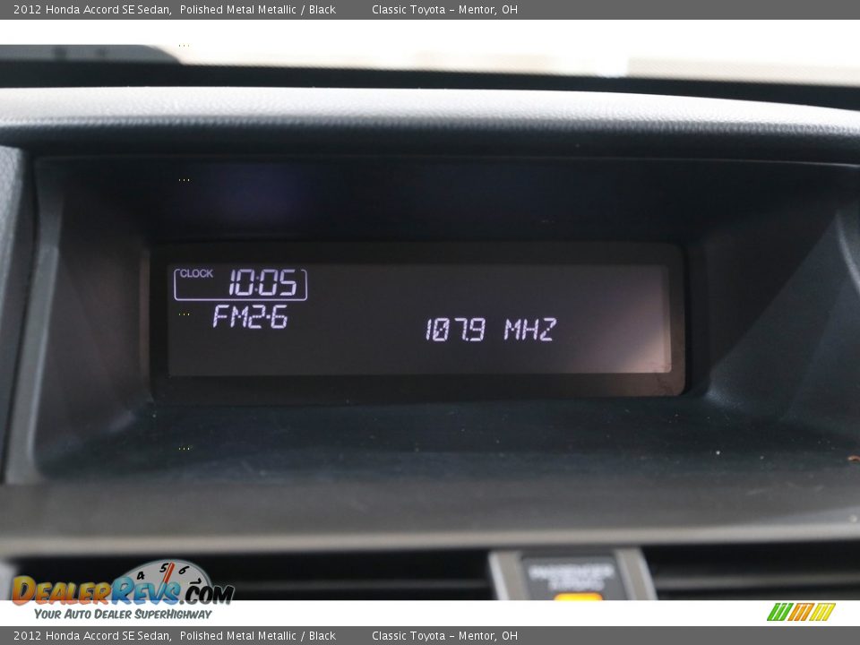 2012 Honda Accord SE Sedan Polished Metal Metallic / Black Photo #10