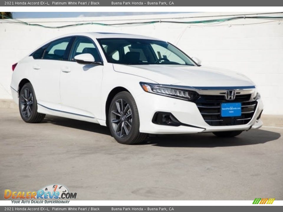 2021 Honda Accord EX-L Platinum White Pearl / Black Photo #1