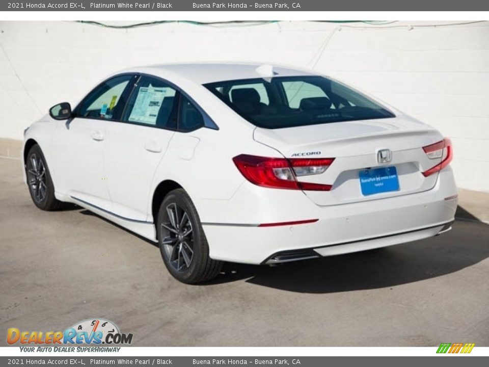 2021 Honda Accord EX-L Platinum White Pearl / Black Photo #2