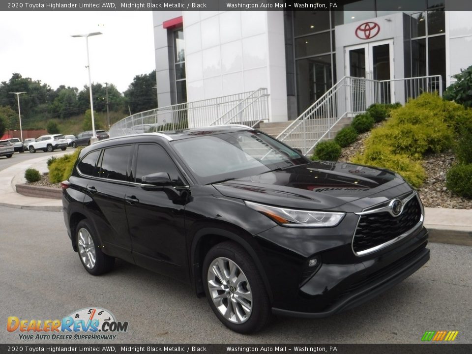 2020 Toyota Highlander Limited AWD Midnight Black Metallic / Black Photo #1