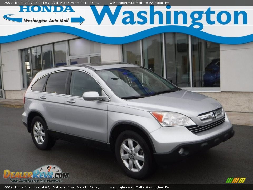 2009 Honda CR-V EX-L 4WD Alabaster Silver Metallic / Gray Photo #1