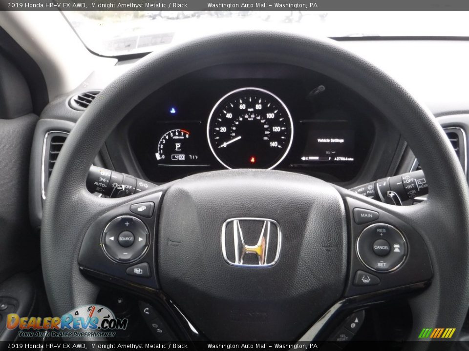 2019 Honda HR-V EX AWD Midnight Amethyst Metallic / Black Photo #19
