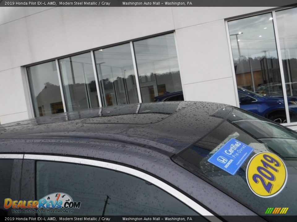 2019 Honda Pilot EX-L AWD Modern Steel Metallic / Gray Photo #3