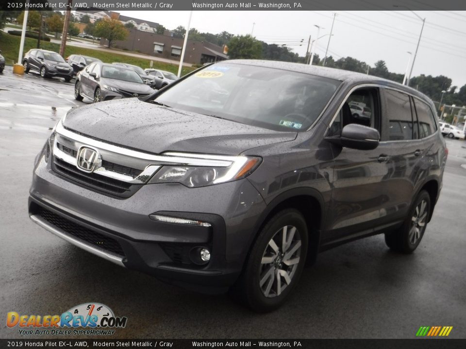 2019 Honda Pilot EX-L AWD Modern Steel Metallic / Gray Photo #6
