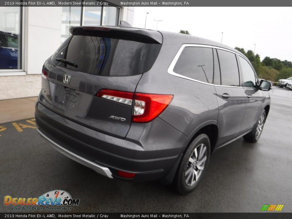 2019 Honda Pilot EX-L AWD Modern Steel Metallic / Gray Photo #9