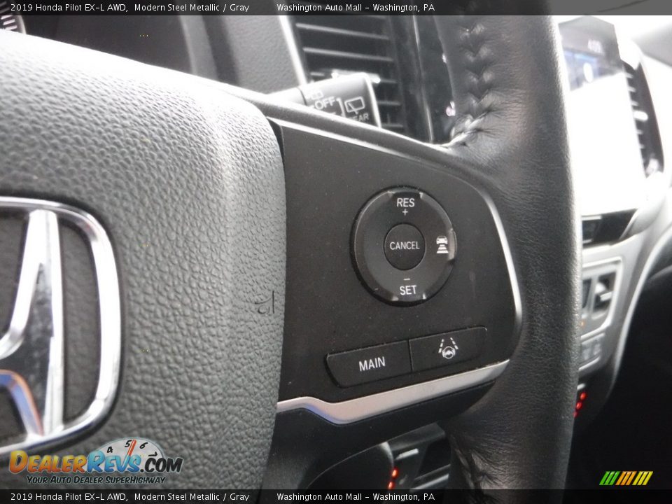 2019 Honda Pilot EX-L AWD Modern Steel Metallic / Gray Photo #24