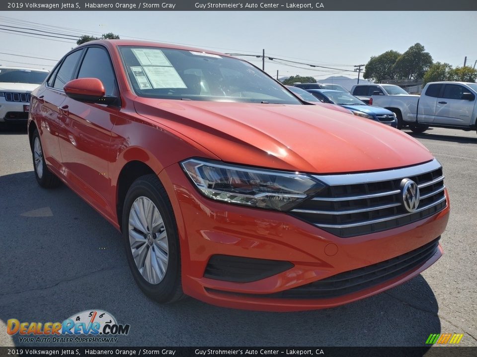 2019 Volkswagen Jetta S Habanero Orange / Storm Gray Photo #1