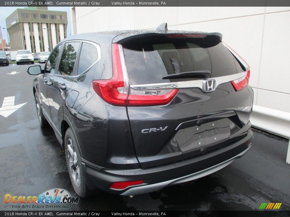 2018 Honda CR-V EX AWD Gunmetal Metallic / Gray Photo #3