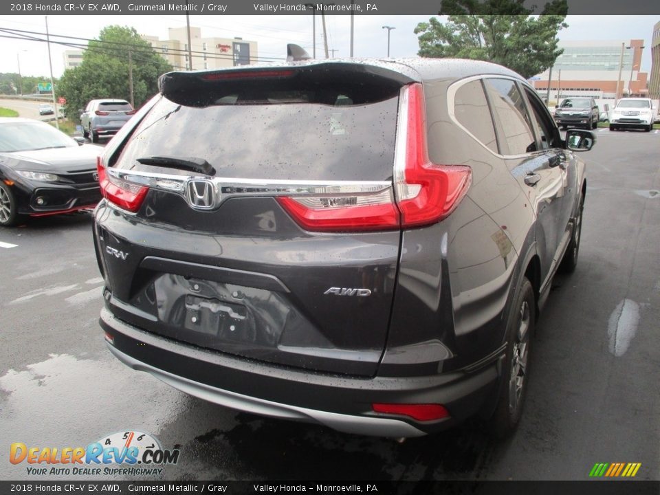 2018 Honda CR-V EX AWD Gunmetal Metallic / Gray Photo #5