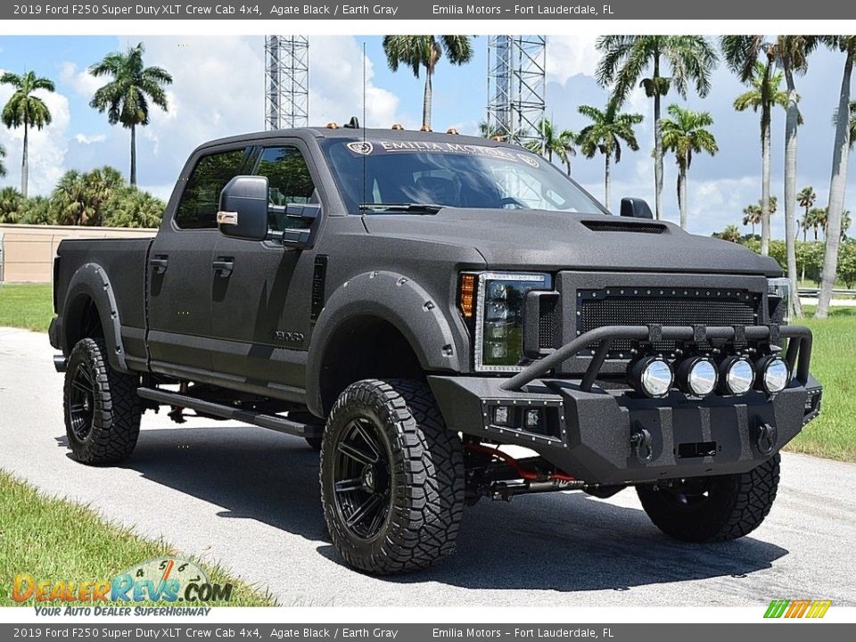 2019 Ford F250 Super Duty XLT Crew Cab 4x4 Agate Black / Earth Gray Photo #7