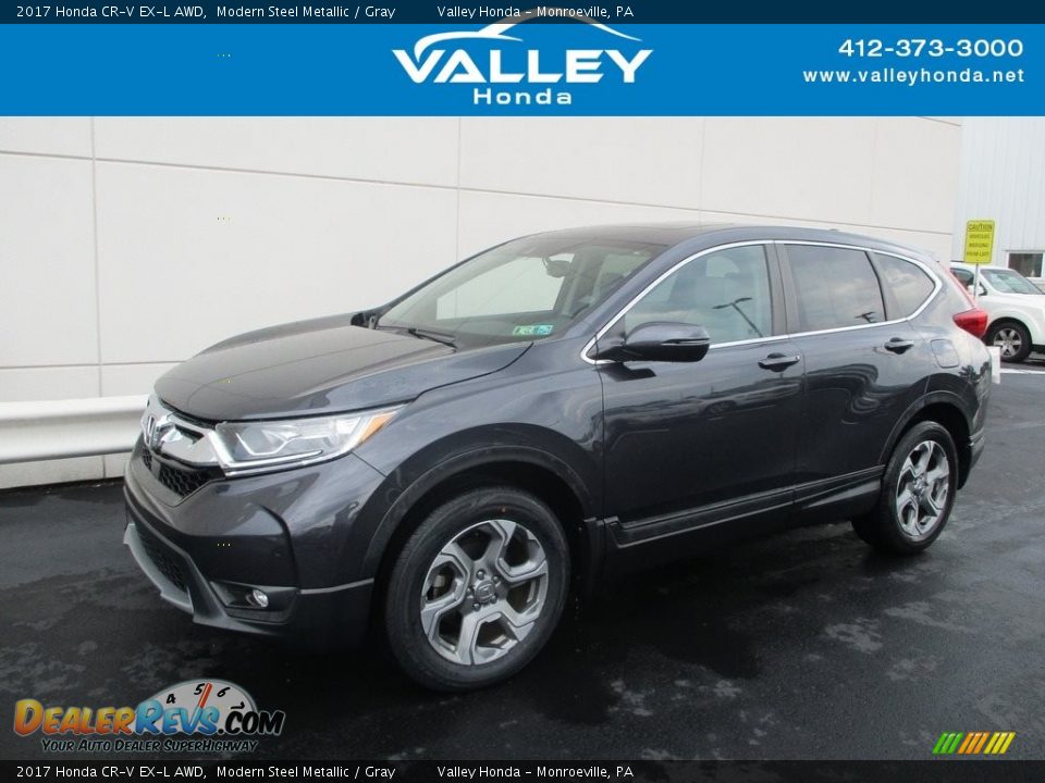 2017 Honda CR-V EX-L AWD Modern Steel Metallic / Gray Photo #1