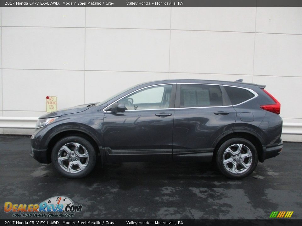 2017 Honda CR-V EX-L AWD Modern Steel Metallic / Gray Photo #2