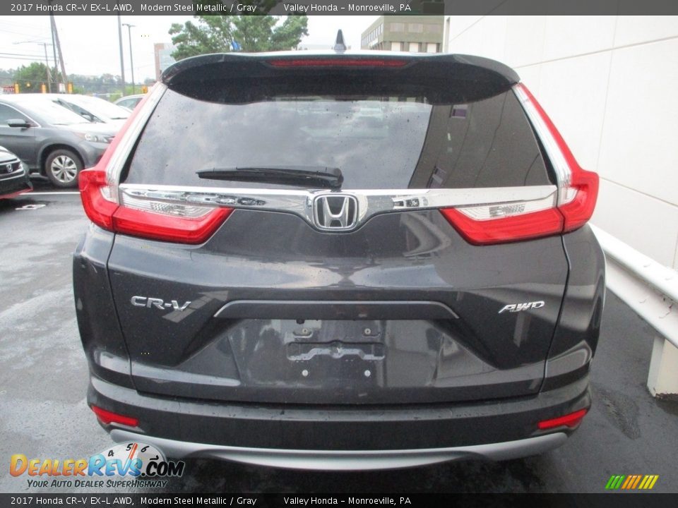 2017 Honda CR-V EX-L AWD Modern Steel Metallic / Gray Photo #4