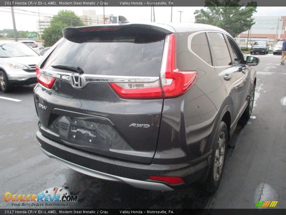 2017 Honda CR-V EX-L AWD Modern Steel Metallic / Gray Photo #5