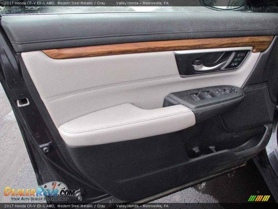 2017 Honda CR-V EX-L AWD Modern Steel Metallic / Gray Photo #10