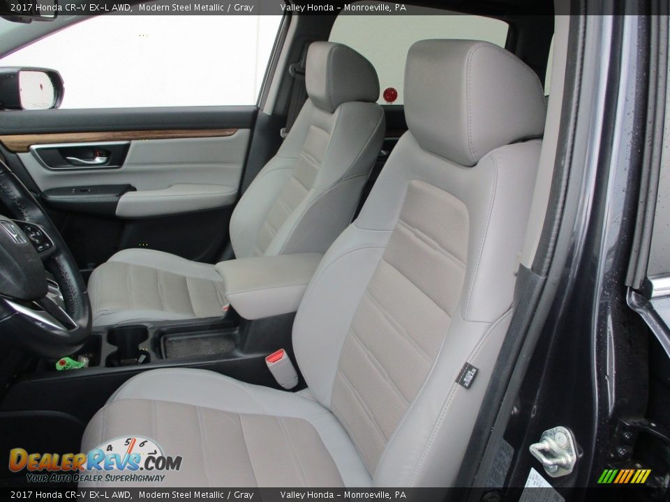 2017 Honda CR-V EX-L AWD Modern Steel Metallic / Gray Photo #12
