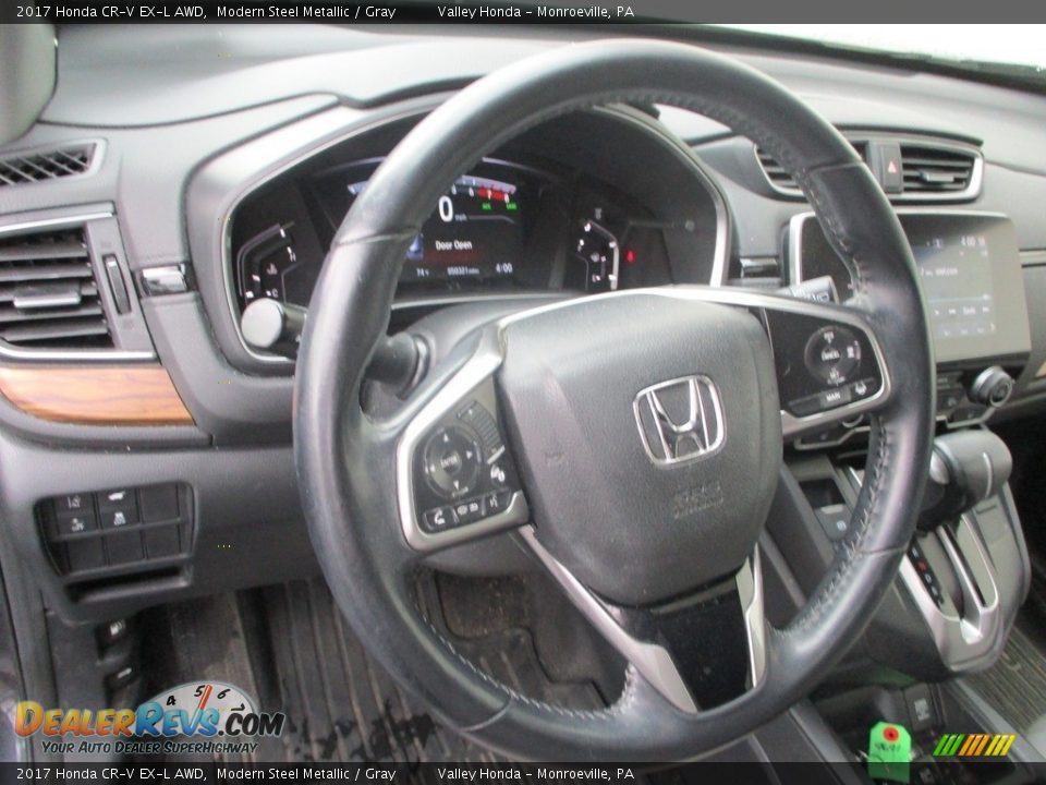 2017 Honda CR-V EX-L AWD Modern Steel Metallic / Gray Photo #14