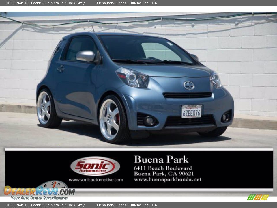 2012 Scion iQ Pacific Blue Metallic / Dark Gray Photo #1