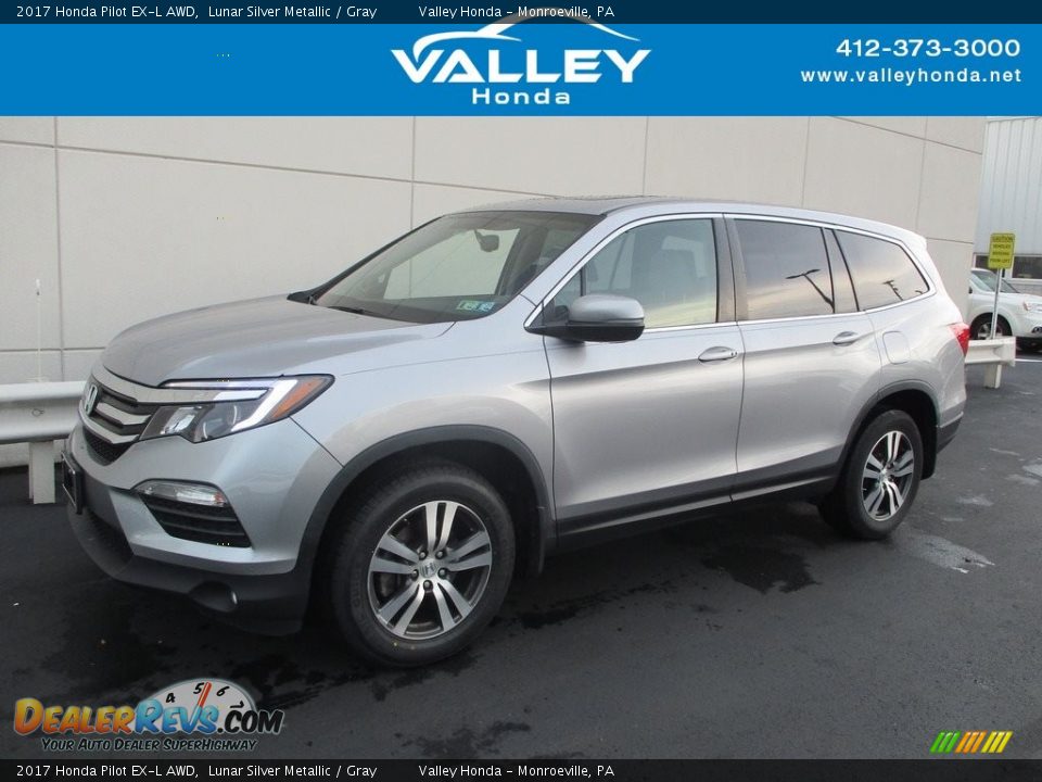 2017 Honda Pilot EX-L AWD Lunar Silver Metallic / Gray Photo #1