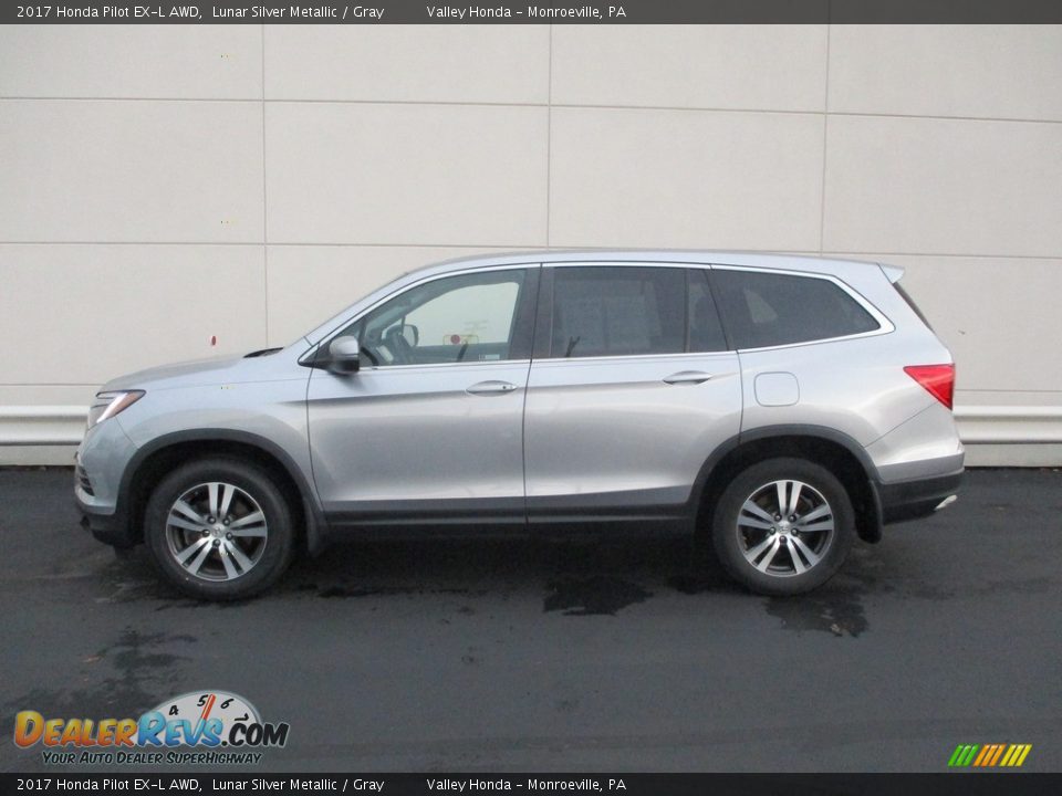 2017 Honda Pilot EX-L AWD Lunar Silver Metallic / Gray Photo #2
