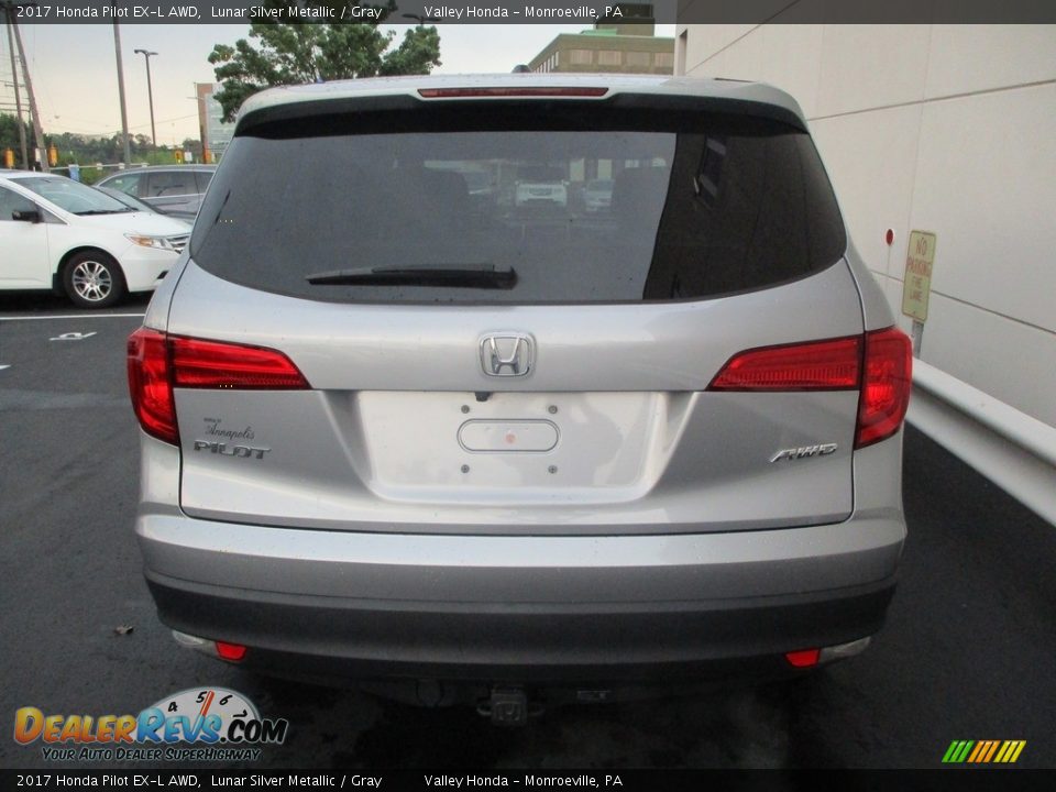 2017 Honda Pilot EX-L AWD Lunar Silver Metallic / Gray Photo #4