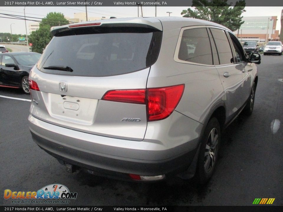 2017 Honda Pilot EX-L AWD Lunar Silver Metallic / Gray Photo #5