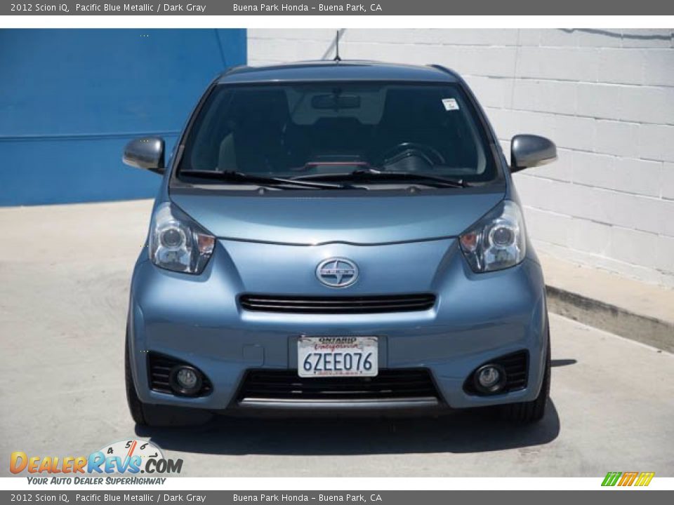 2012 Scion iQ Pacific Blue Metallic / Dark Gray Photo #6