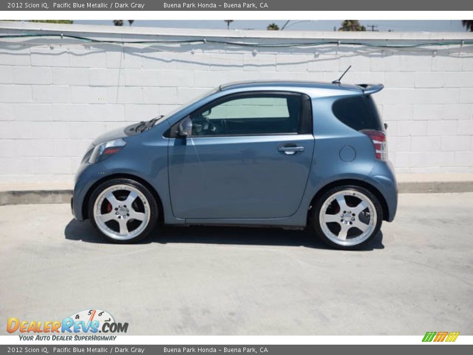 2012 Scion iQ Pacific Blue Metallic / Dark Gray Photo #7