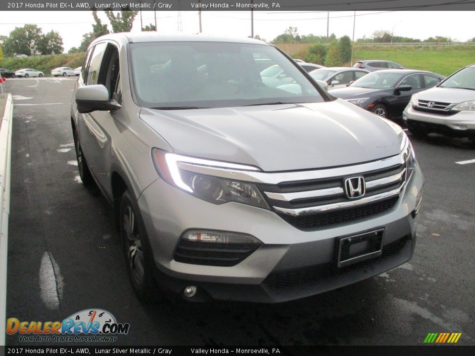 2017 Honda Pilot EX-L AWD Lunar Silver Metallic / Gray Photo #7
