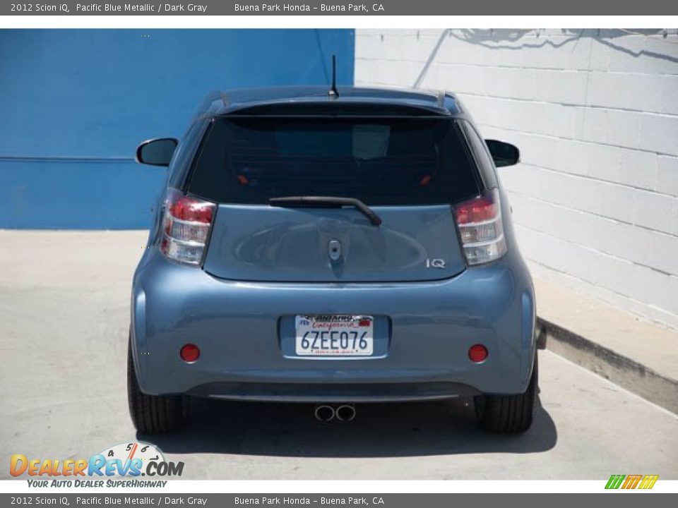 2012 Scion iQ Pacific Blue Metallic / Dark Gray Photo #8