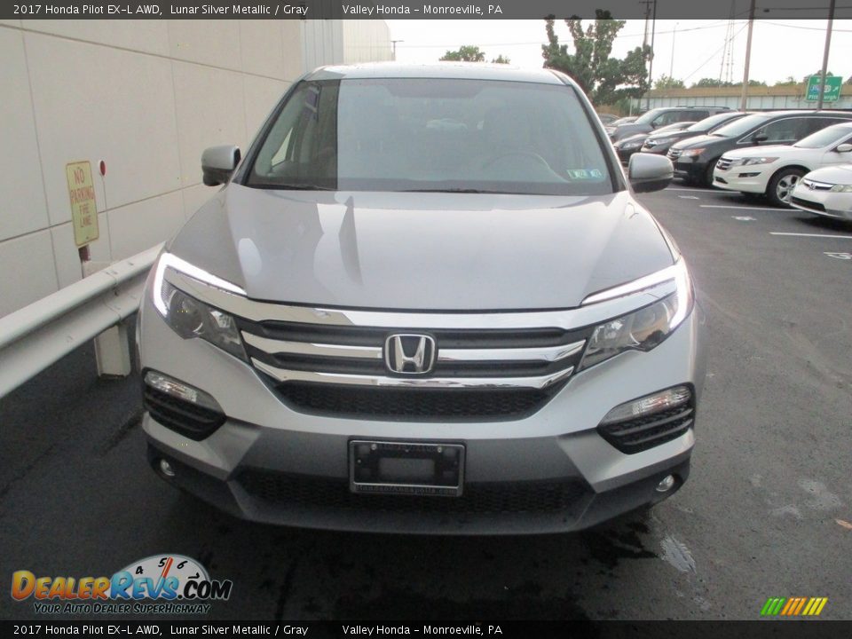 2017 Honda Pilot EX-L AWD Lunar Silver Metallic / Gray Photo #8