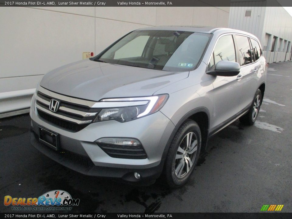 2017 Honda Pilot EX-L AWD Lunar Silver Metallic / Gray Photo #9