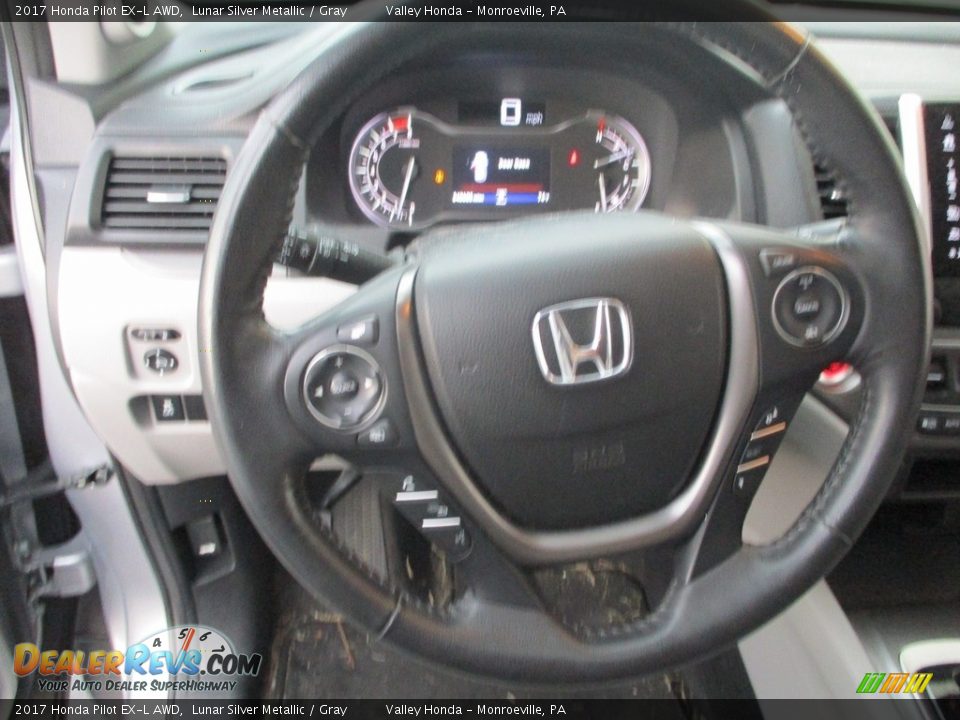 2017 Honda Pilot EX-L AWD Lunar Silver Metallic / Gray Photo #14