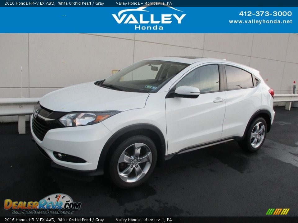 2016 Honda HR-V EX AWD White Orchid Pearl / Gray Photo #1