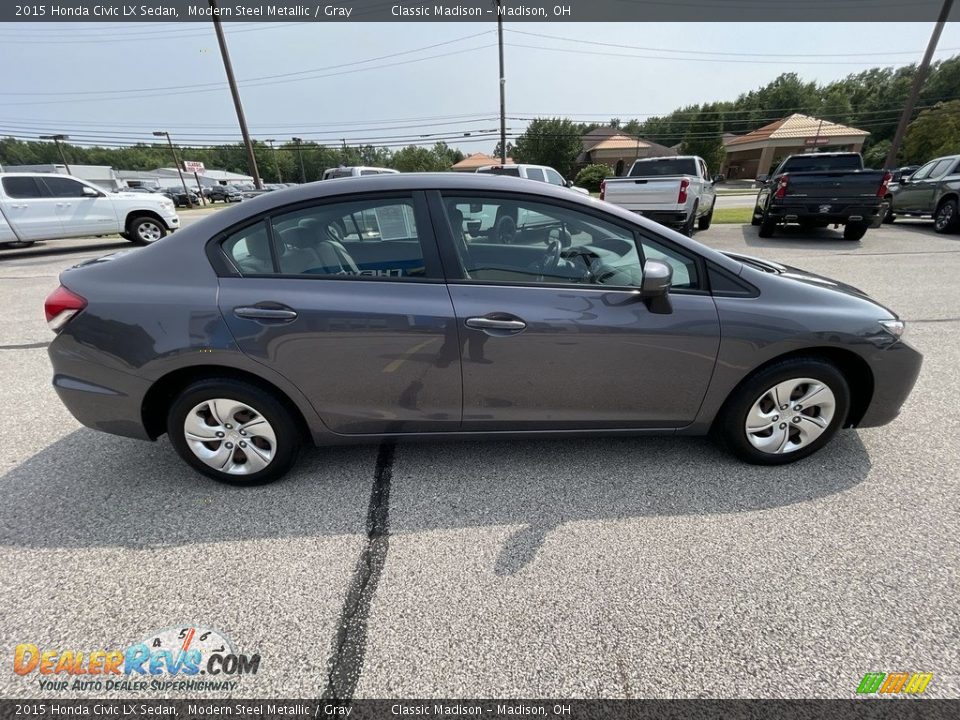2015 Honda Civic LX Sedan Modern Steel Metallic / Gray Photo #3
