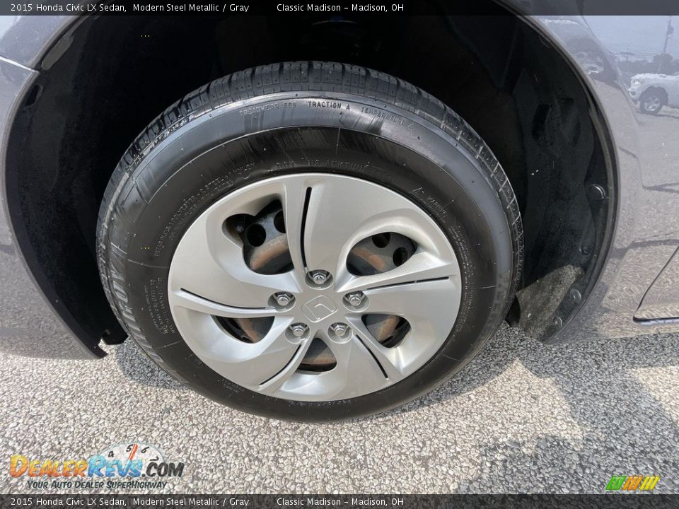 2015 Honda Civic LX Sedan Modern Steel Metallic / Gray Photo #5