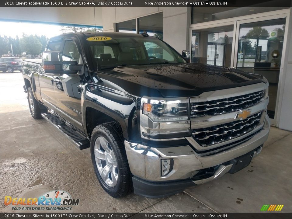 2016 Chevrolet Silverado 1500 LTZ Crew Cab 4x4 Black / Cocoa/Dune Photo #2